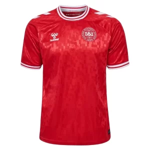 Denemarken Thuis tenue EK 2024 Voetbalshirts Korte Mouw