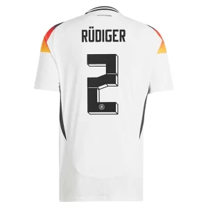 Duitsland Antonio Rudiger #2 Thuis tenue EK 2024 Voetbalshirts Korte Mouw