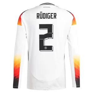 Duitsland Antonio Rudiger #2 Thuis tenue EK 2024 Voetbalshirts Lange Mouwen