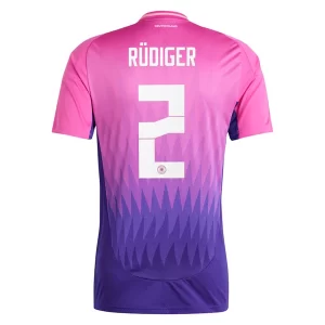 Duitsland Antonio Rudiger #2 Uit tenue EK 2024 Voetbalshirts Korte Mouw