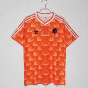EK 88 Voetbalshirt Nederlands Elftal 1988 Oranje Korte Mouw Retro Voetbalshirts
