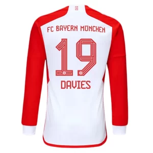 FC Bayern München Alphonso Davies #19 Thuis tenue 2023-2024 Voetbalshirts Lange Mouwen
