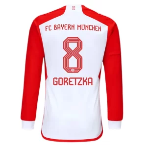 FC Bayern München Leon Goretzka #8 Thuis tenue 2023-2024 Voetbalshirts Lange Mouwen