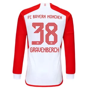 FC Bayern München Ryan Gravenberch #38 Thuis tenue 2023-2024 Voetbalshirts Lange Mouwen
