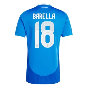 Italië Nicolo Barella #18 Thuis tenue EK 2024 Voetbalshirts Korte Mouw