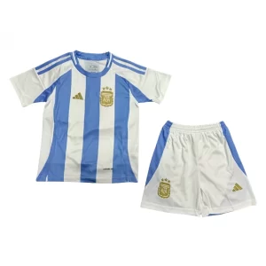 Kids Argentinië Thuis tenue Copa América 2024 Voetbalshirts Korte Mouw (+ Korte broeken)