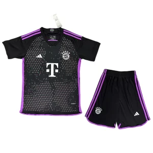 Kids Bayern München Uit tenue 2023-2024 Voetbalshirts Korte Mouw