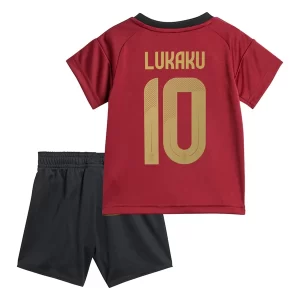 Kids België Romelu Lukaku #10 Thuis tenue EK 2024 Voetbalshirts Korte Mouw (+ Korte broeken)
