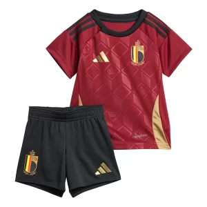 Kids België Thuis tenue EK 2024 Voetbalshirts Korte Mouw (+ Korte broeken)