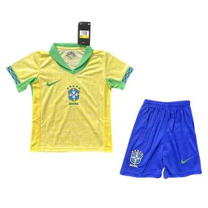 Kids Brazilië Thuis tenue Copa América 2024 Voetbalshirts Korte Mouw (+ Korte broeken)