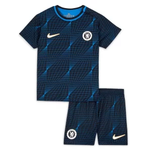 Kids Chelsea Uit tenue 2023-2024 Voetbalshirts Korte Mouw (+ Korte broeken)