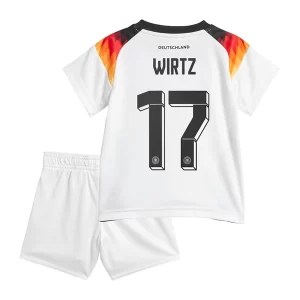 Kids Duitsland Florian Wirtz #17 Thuis tenue EK 2024 Voetbalshirts Korte Mouw (+ Korte broeken)