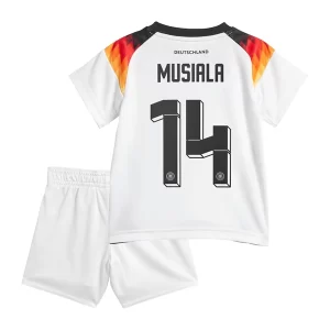 Kids Duitsland Jamal Musiala #14 Thuis tenue EK 2024 Voetbalshirts Korte Mouw (+ Korte broeken)