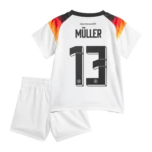 Kids Duitsland Thomas Muller #13 Thuis tenue EK 2024 Voetbalshirts Korte Mouw (+ Korte broeken)
