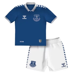 Kids Everton Thuis tenue 2023-2024 Voetbalshirts Korte Mouw (+ Korte broeken)