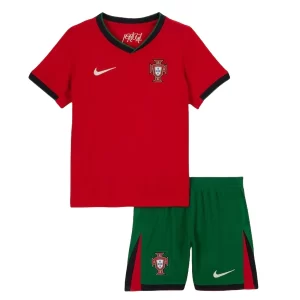 Kids Portugal Thuis tenue EK 2024 Voetbalshirts Korte Mouw (+ Korte broeken)