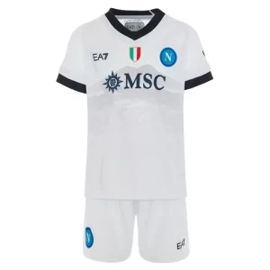 Kids SSC Napoli Uit tenue 2023-2024 Voetbalshirts Korte Mouw (+ Korte broeken)