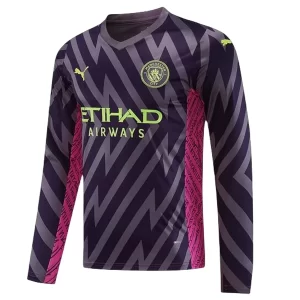 Manchester City Keeper Uit tenue 2023-2024 Voetbalshirts Lange Mouwen