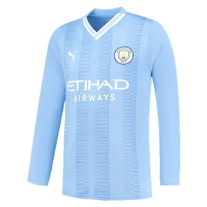 Manchester City Thuis tenue 2023-2024 Voetbalshirts Lange Mouwen