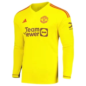 Manchester United Keeper Uit tenue 2023-2024 Voetbalshirts Lange Mouwen