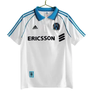 Olympique de Marseille 1998-1999 Thuis tenue Korte Mouw Retro Voetbalshirts