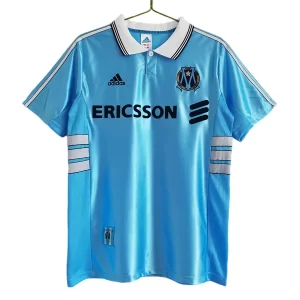 Olympique de Marseille 1998-1999 Uit tenue Korte Mouw Retro Voetbalshirts