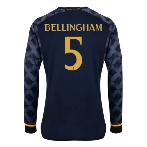 Real Madrid Jude Bellingham #5 Uit tenue 2023-2024 Voetbalshirts Lange Mouwen