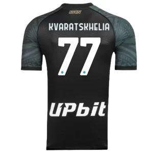 SSC Napoli Khvicha Kvaratskhelia #77 Derde tenue 2023-2024 Voetbalshirts Korte Mouw