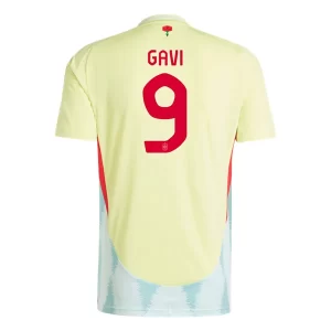 Spanje Gavi #9 Uit tenue EK 2024 Voetbalshirts Korte Mouw