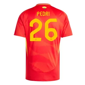 Spanje Pedri #26 Thuis tenue EK 2024 Voetbalshirts Korte Mouw