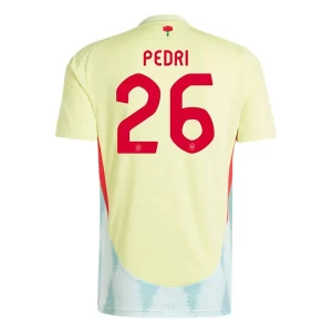 Spanje Pedri #26 Uit tenue EK 2024 Voetbalshirts Korte Mouw