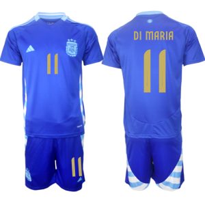 Argentinië Voetbaltenue 2024/25 Angel Di Maria #11 Uit tenue Korte Mouw (+ Korte broeken)