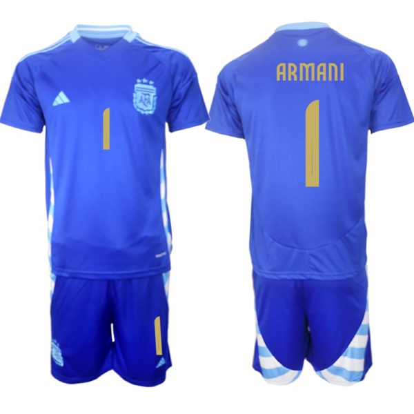 Argentinië Voetbaltenue 2024/25 Franco Armani #1 Uit tenue Korte Mouw (+ Korte broeken)