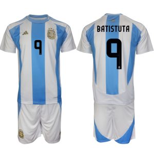 Argentinië Voetbaltenue 2024/25 Gabriel Batistuta #9 Thuis tenue Korte Mouw (+ Korte broeken)