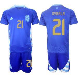 Argentinië Voetbaltenue 2024/25 Paulo Dybala #21 Uit tenue Korte Mouw (+ Korte broeken)