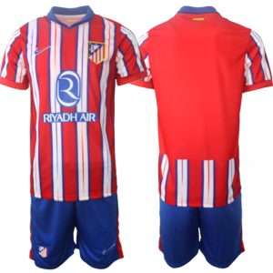 Atletico Madrid Voetbaltenue 2024/25 Thuis tenue Korte Mouw (+ Korte broeken)