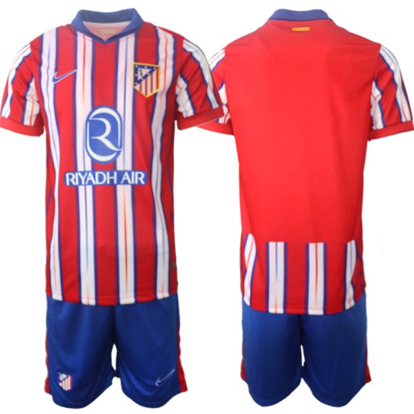 Atletico Madrid Voetbaltenue 2024/25 Thuis tenue Korte Mouw (+ Korte broeken)