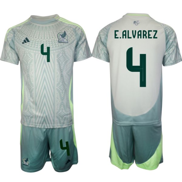 Copa América 2024 Mexico Voetbaltenue 2024/25 Edson Alvarez #4 Uit tenue Korte Mouw (+ Korte broeken)
