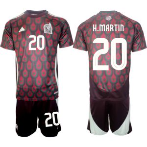 Copa América 2024 Mexico Voetbaltenue 2024/25 Henry Martin #20 Thuis tenue Korte Mouw (+ Korte broeken)