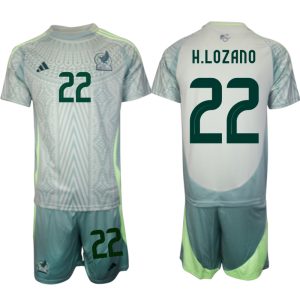 Copa América 2024 Mexico Voetbaltenue 2024/25 Hirving Lozano #22 Uit tenue Korte Mouw (+ Korte broeken)