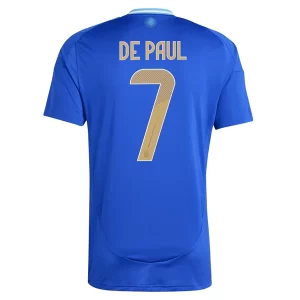 Copa América 2024 Voetbalshirts Argentinië Rodrigo de Paul #7 Uit tenue Korte Mouw