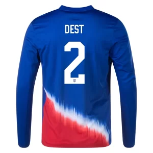 Copa América 2024 Voetbalshirts Verenigde Staten Sergino Dest #2 Uit tenue Lange Mouwen