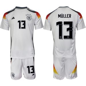 EK 2024 Duitsland Voetbaltenue 2024/25 Thomas Muller #13 Thuis tenue Korte Mouw (+ Korte broeken)