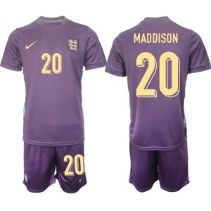 EK 2024 Engeland Voetbaltenue 2024/25 James Maddison #20 Uit tenue Korte Mouw (+ Korte broeken)