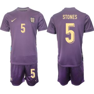 EK 2024 Engeland Voetbaltenue 2024/25 John Stones #5 Uit tenue Korte Mouw (+ Korte broeken)