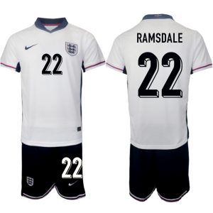 EK 2024 Engeland Voetbaltenue 2024/25 Ramsdale #22 Thuis tenue Korte Mouw (+ Korte broeken)