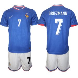 EK 2024 Frankrijk Voetbaltenue 2024/25 Antoine Griezmann #7 Thuis tenue Korte Mouw (+ Korte broeken)