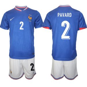 EK 2024 Frankrijk Voetbaltenue 2024/25 Benjamin Pavard #2 Thuis tenue Korte Mouw (+ Korte broeken)