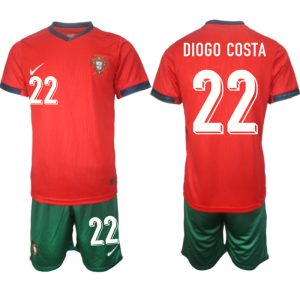 EK 2024 Portugal Voetbaltenue 2024/25 Diogo Costa #22 Thuis tenue Korte Mouw (+ Korte broeken)
