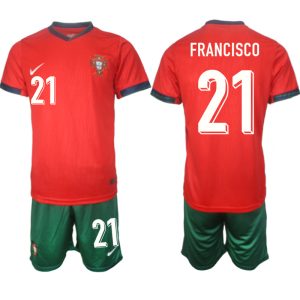 EK 2024 Portugal Voetbaltenue 2024/25 Francisco #21 Thuis tenue Korte Mouw (+ Korte broeken)